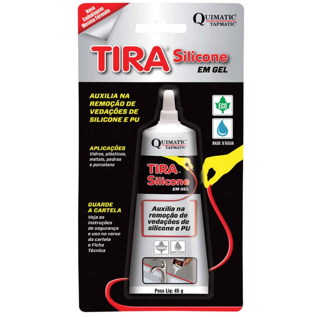 Removedor de Silicone e Cola Pu em Gel  45g Tira Silicone  ECO base  d água remove vedações em box em Oferta na Shopee