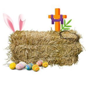 Mini Fardo de Feno para decoração 50x23x23cm em Oferta na Shopee