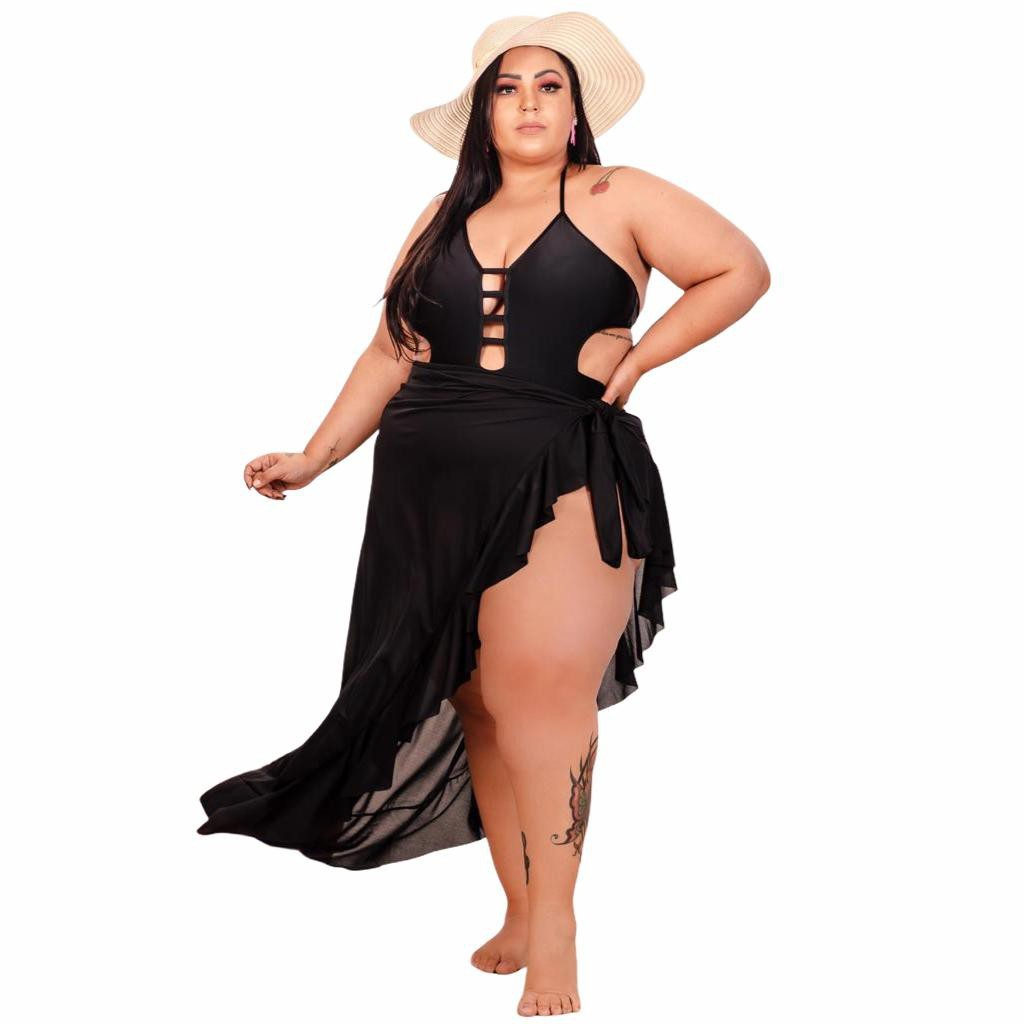 Saida De Praia Longa Canga De Amarrar Pareô Plus Size