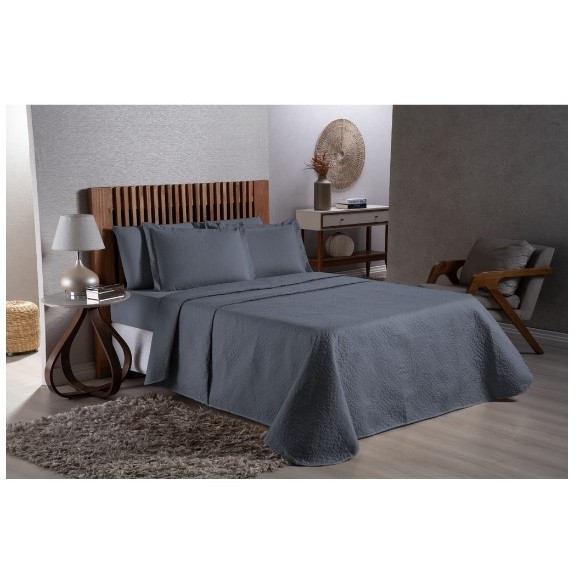 Colcha Cobre Leito Avulsa Cama Casal Padrão 2,00m x 2,20m Cores Lisas