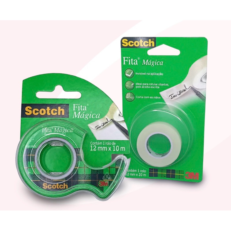 Fita Mágica Scotch Adesiva Invisível com Suporte ou Refil Original 3M Ideal para Cílios Maquiagem