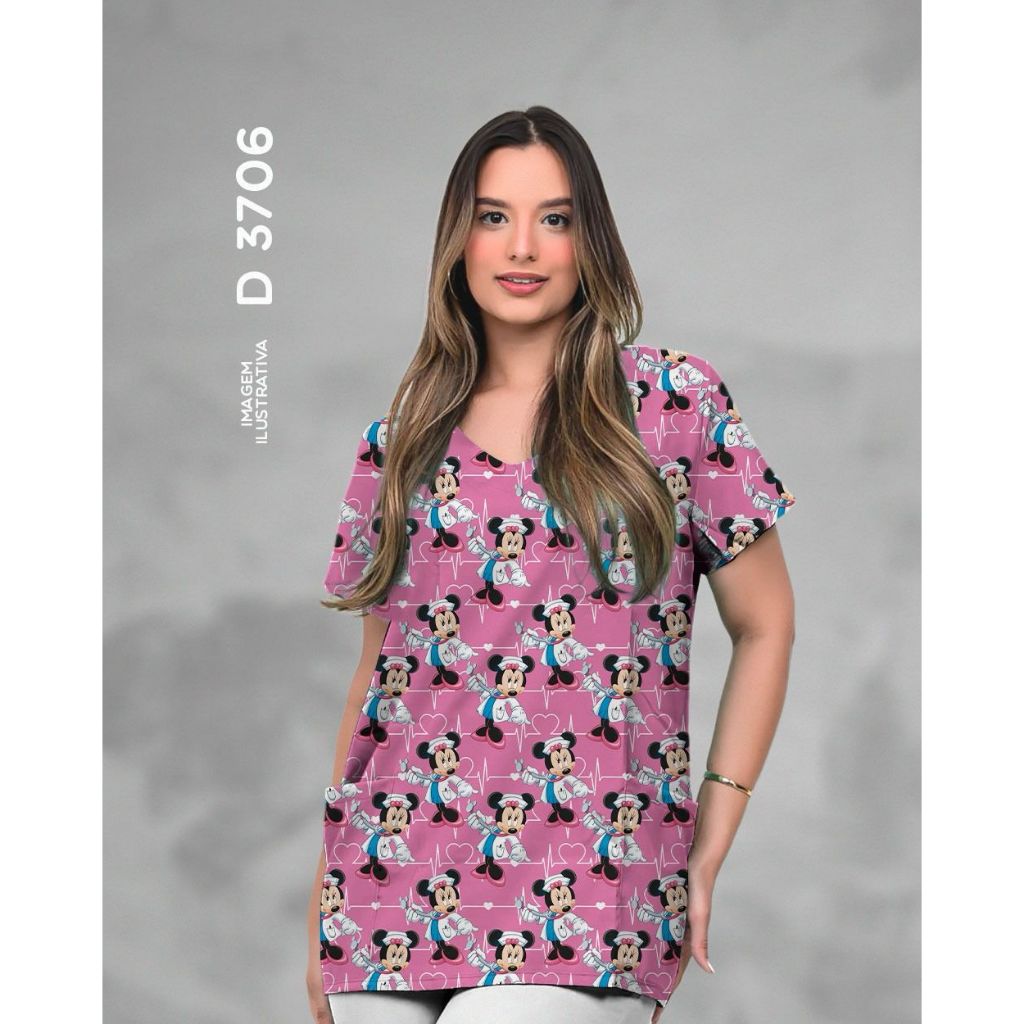 Jaleco Feminino Com Bolso Avental De Enfermagem Pediatra Cuidadora Personalizado