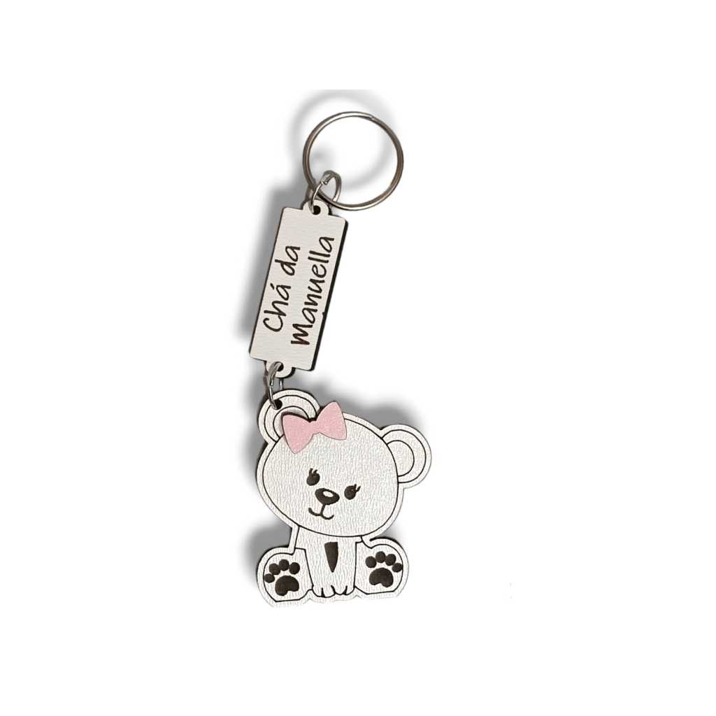 Chaveiros em MDF Ursinha Charmosa Personlizada TAG G.