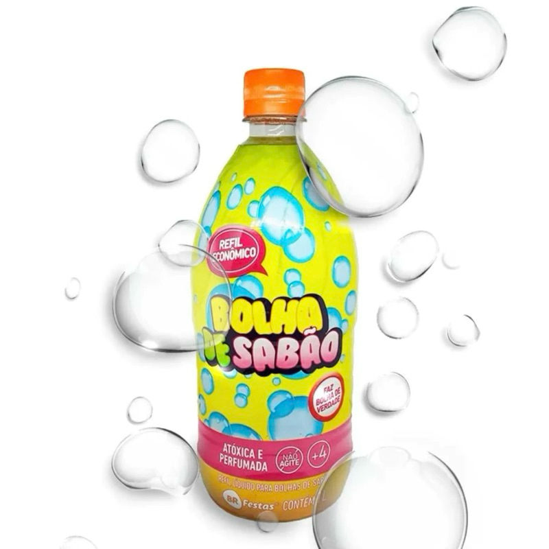 Kit Refil Para Bolha de Sabão Líquido Bubble Atóxica Perfumada - 1 A 4 LITROS off - Mom & Baby