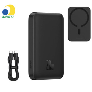 Bateria Portátil Power Bank Baseus Carregador por Induçãol Magnético Magsafe Carga Rápida 6.000mAh 20w Compacto