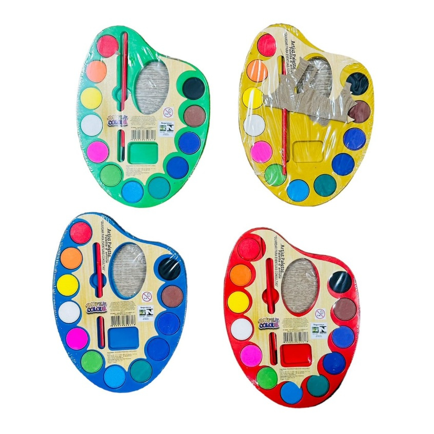 Tinta Aquarela Estojo 12 Cores e Pincel em Oferta na Shopee