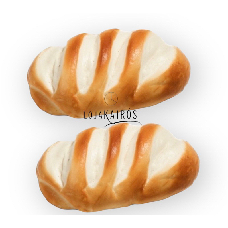 2 Pão Banha Artificial Para Santa Ceia Decorativo modelo grande