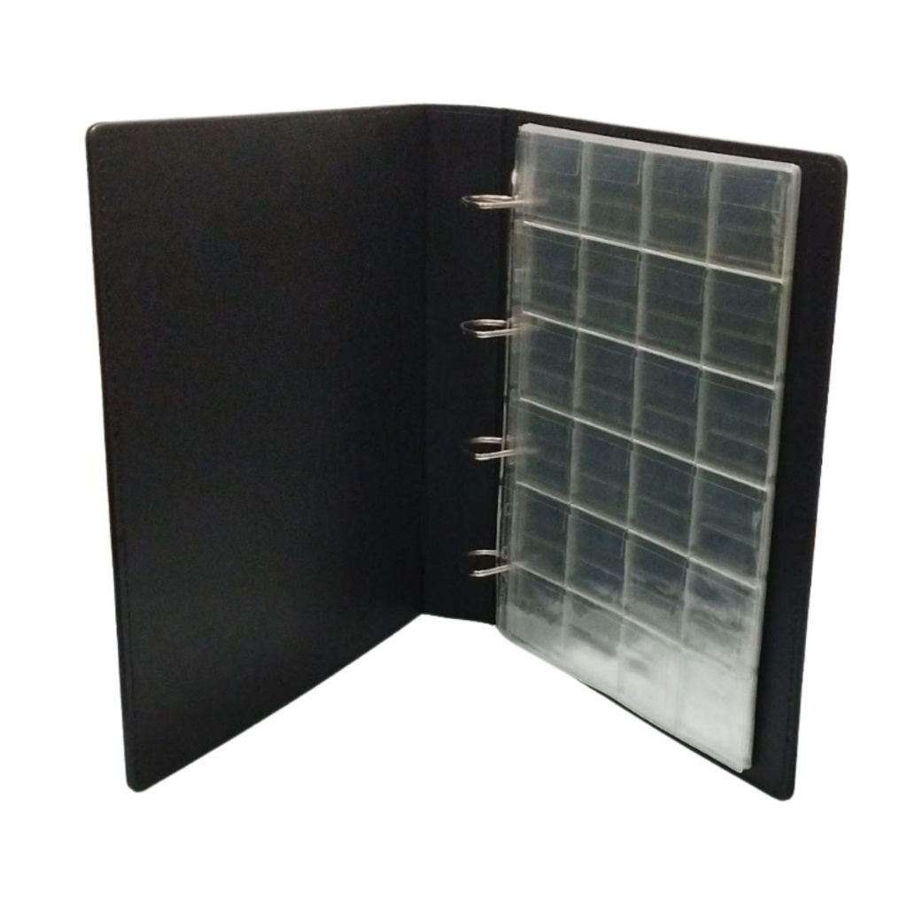 Álbum Fichário 10 Folhas Para 240 Moedas Folha 34x23,5cm