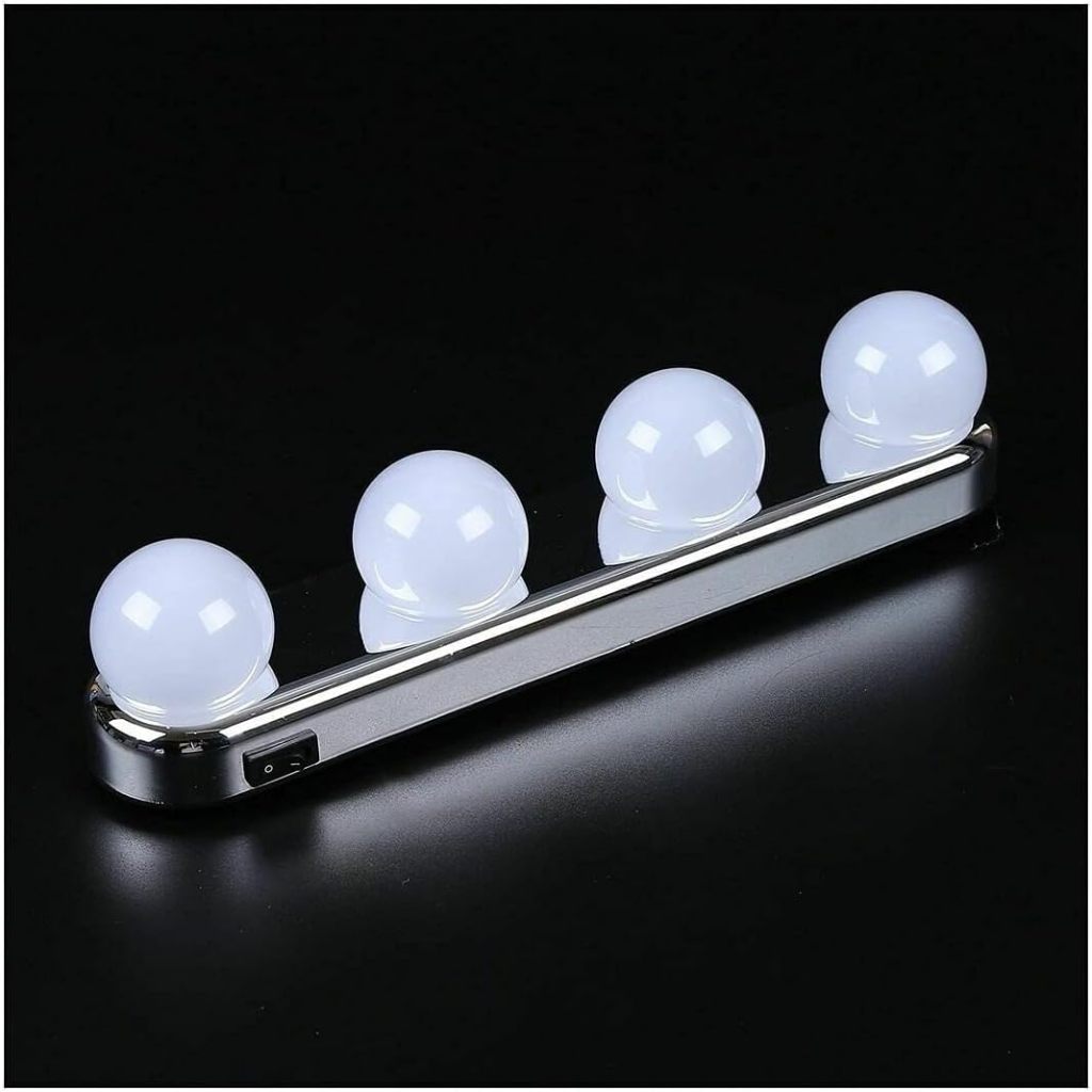 Kit com 2 Luminárias Andarela Camarim Led Portátil Para Espelho Com Fixação Por Ventosa Vanity Mirror Lights