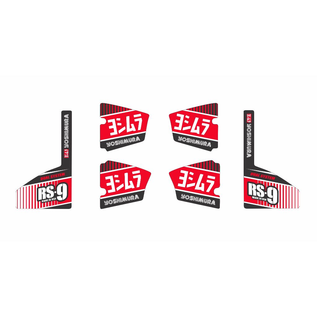 ADESIVO ESCAPAMENTO YOSHIMURA RS9 CRF 250R-450R 2017 A 2020