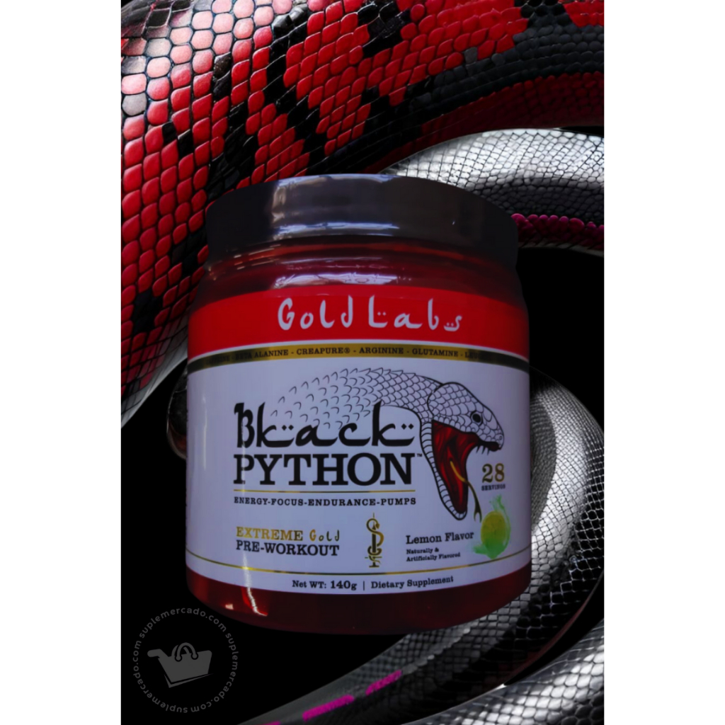 Pré Treino Black Python Betalanina 28 Doses Importado Forte