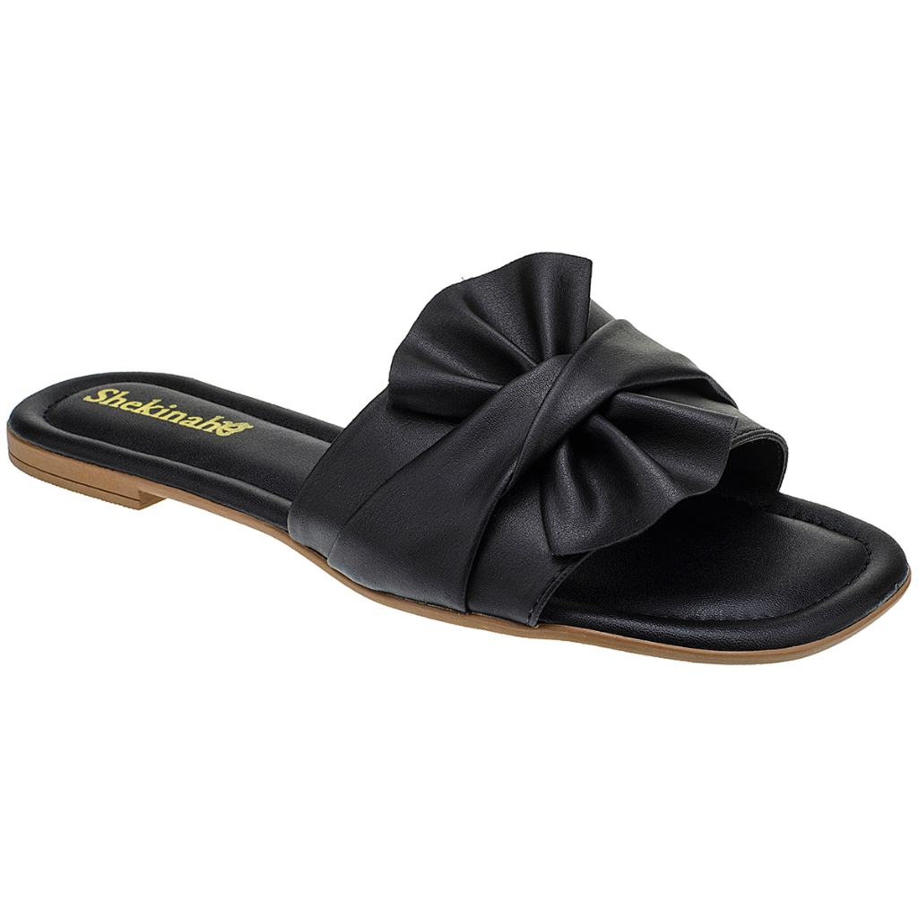 Sandália Feminina Rasteirinha Confortável Flat Shekinah Laço Delicada Moderna Lançamento Cores Verão - Women Shoes