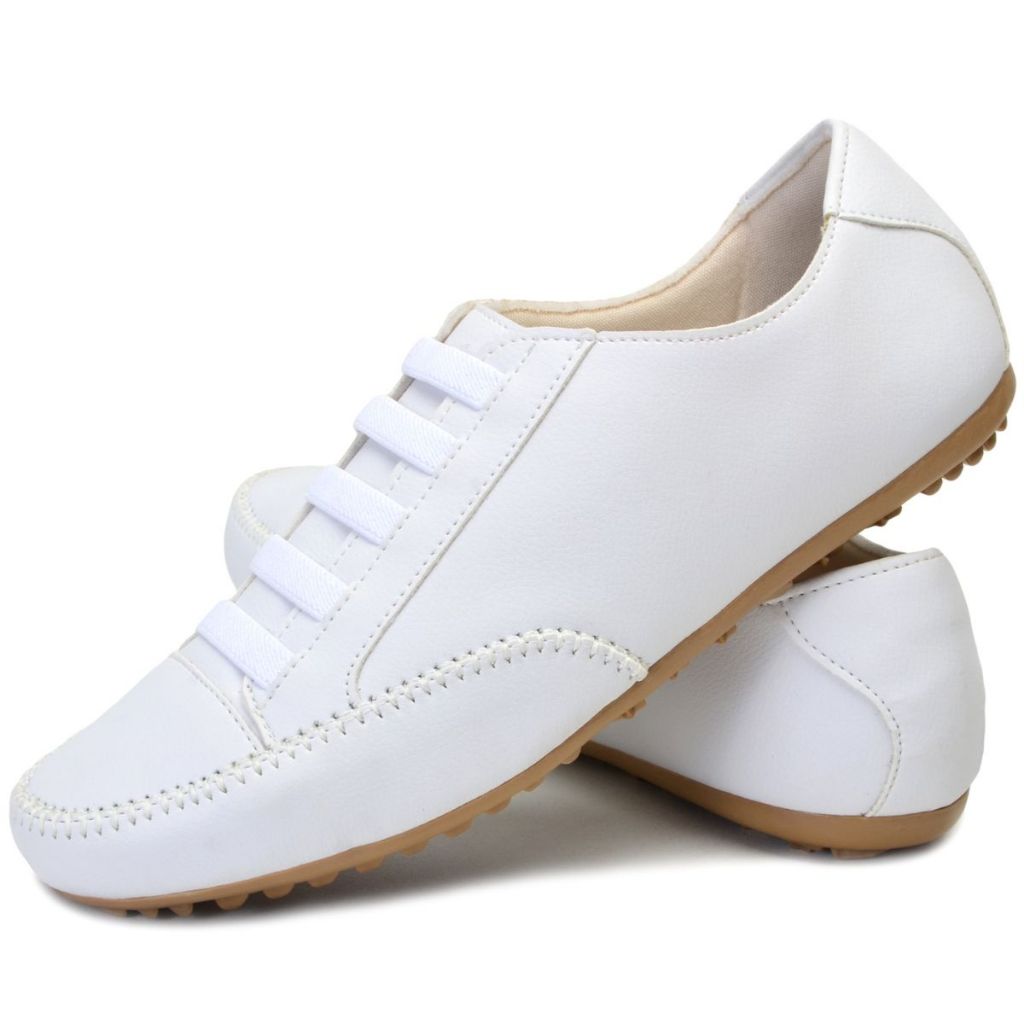 Tênis Feminino Sapatênis Casual Mocassim Super Leve e Muitíssimo Confortável em Oferta na Shopee
