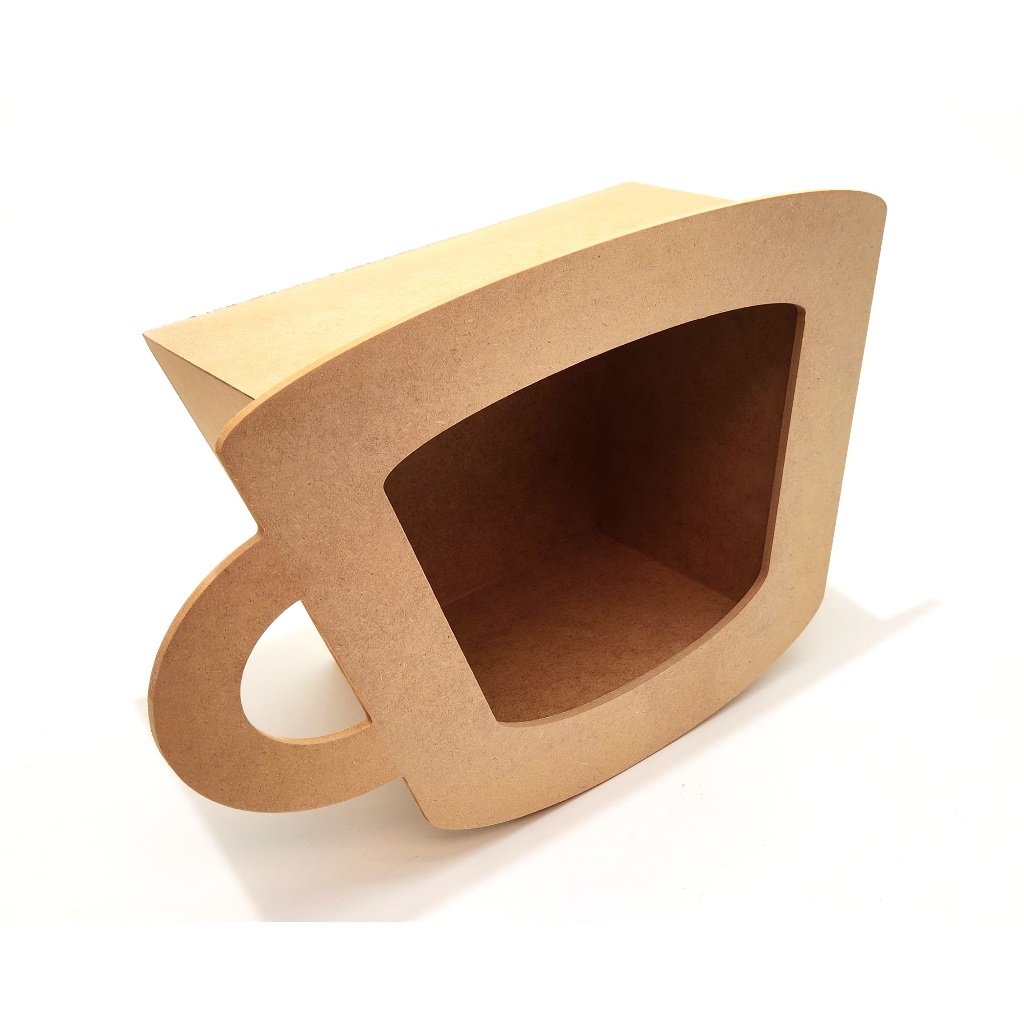 Nicho Xícara em MDF Cru – Decoração para Parede, Cozinha ou Cantinho do Café