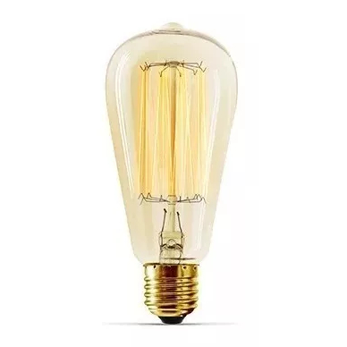 Lâmpada Decorativa Retrô Filamento Carbono St64 40 W