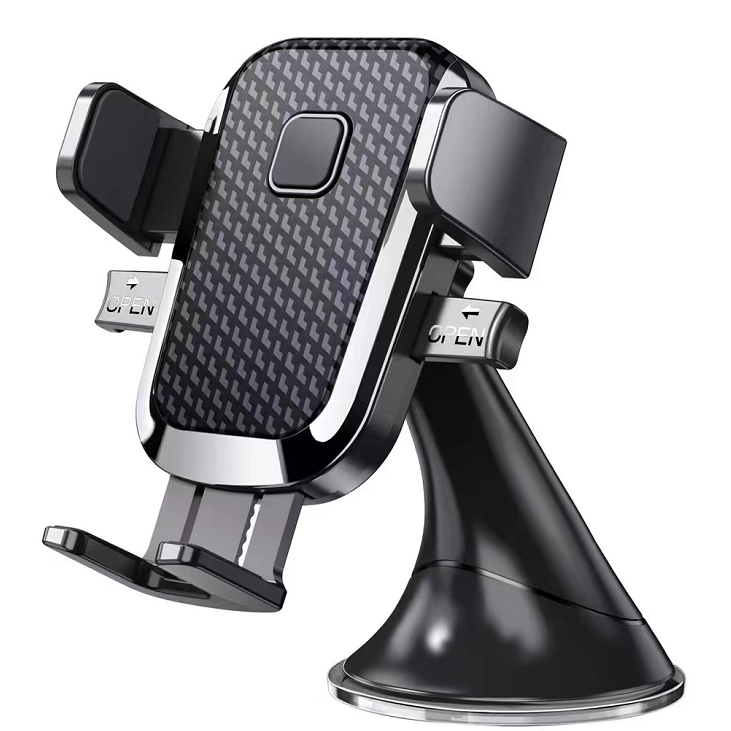 Suporte de Celular Fibra de Carbono Alta Resistencia Com Trava Click Automática Base Super Fixação em Oferta na Shopee