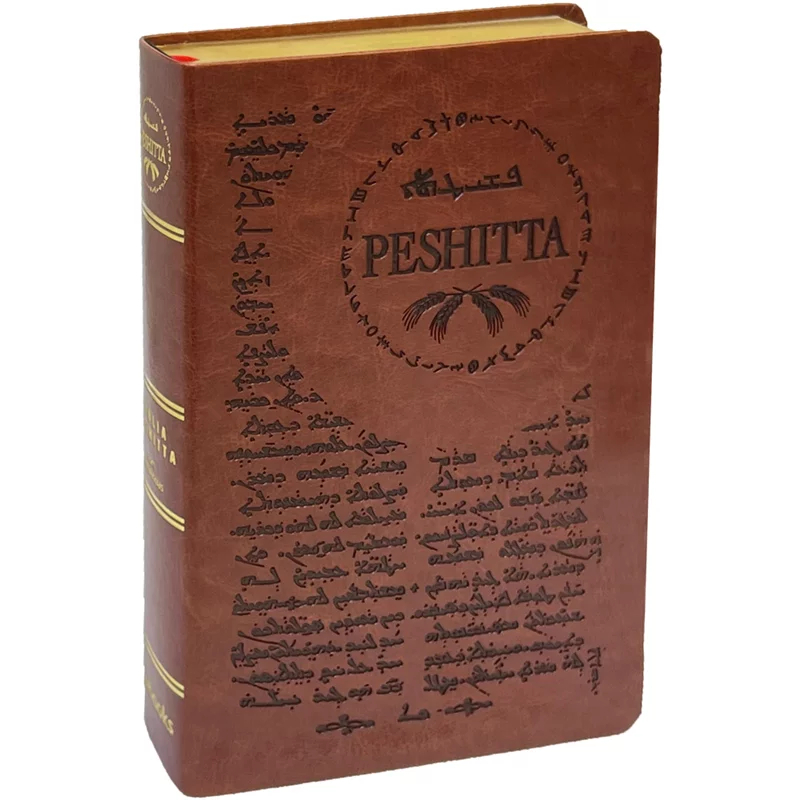 Bíblia Peshitta com Referências | Letra Grande | Capa Luxo Preto e Marrom em Oferta na Shopee