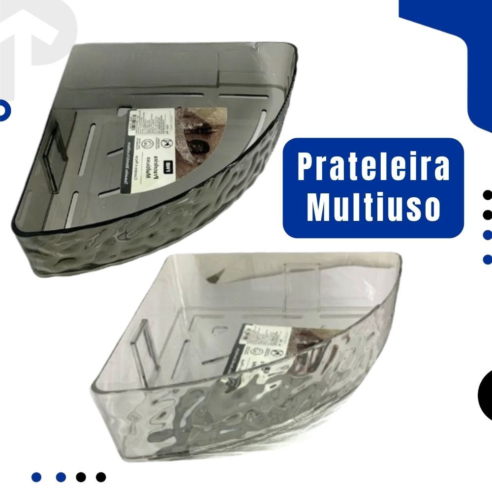 Suporte Organizador Cantoneira Porta Shampoo Banheiro Prateleira Acrilica Multiuso