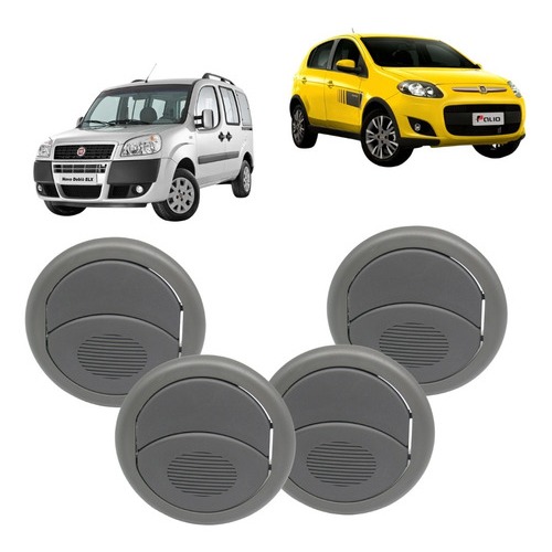 Kit 4 Difusor Saída De Ar Doblo 2002 até 2018 Novo Palio 2012 até 2018 — imagem 2 de 2