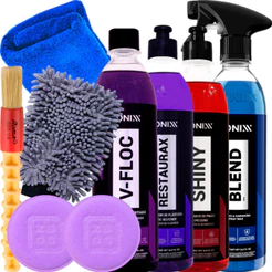 Kit Limpeza Automotiva Profissional V-Floc Restaurax Shiny Blend Spray Vonixx