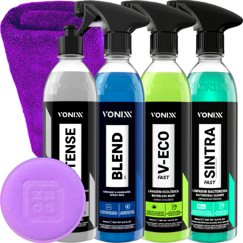 Kit Limpeza Automotiva Lavagem A Seco Profissional Vonixx em Oferta na Shopee