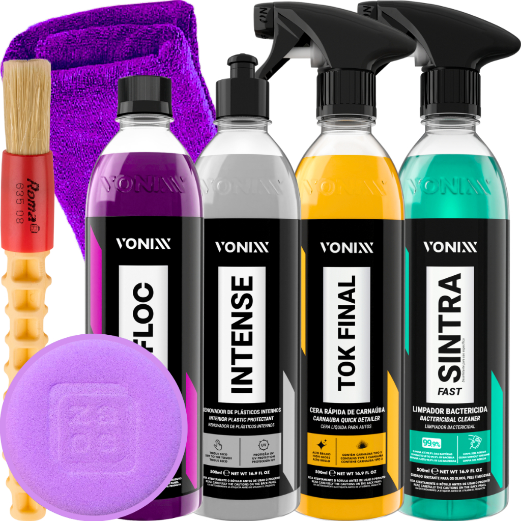 KIT SHAMPOO V-FLOC CERA TOK FINAL SPRAY SINTRA FAST INTENSE VONIXX - Spare Parts and Accessories for Vehicles