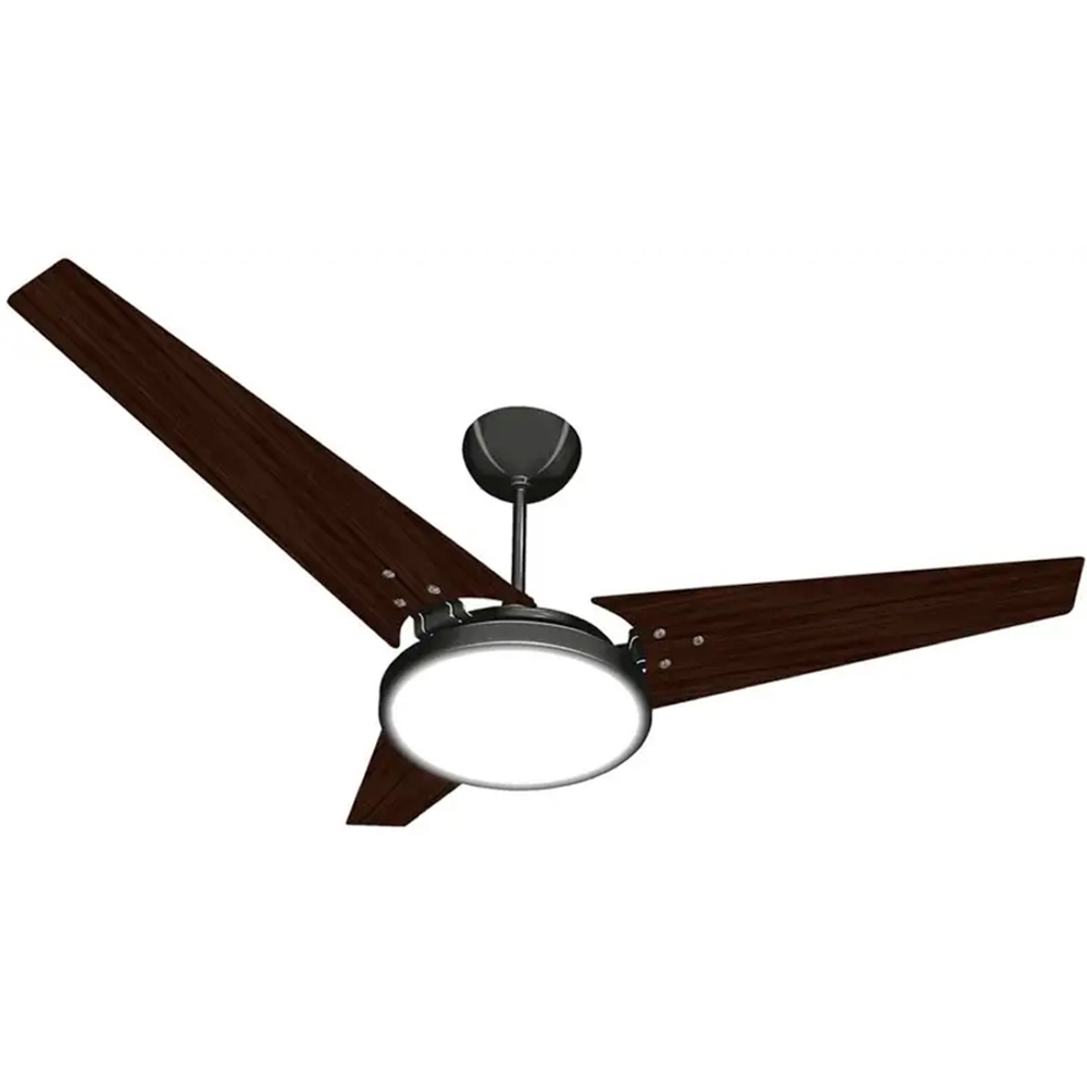 VENTEX VENTILADOR TETO ITACARÉ BF 6500K 220V PRETO/TABACO (1101)
