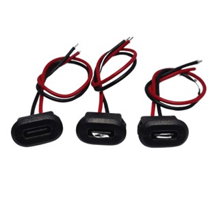 Conector USB Tipo C Jack, Fêmea Tipo-C com fio, 3A Alta Corrente, Porta de carregamento Rápido, USB-C Tomada do Carregador