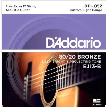 Encordoamento Daddario P/Violão Aço Bronze EJ13B em Oferta na Shopee