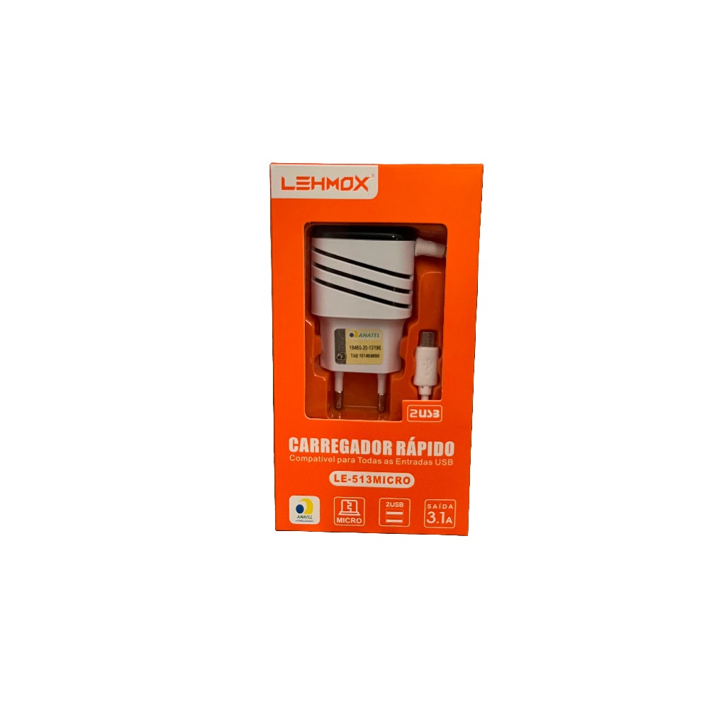 Kit 10 Carregador V8 Rápido Micro-usb-2 Atacado Barato Para Samsung e Motorola