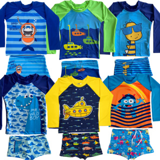 Conjunto UV Infantil Menino Camisa + Sunga Proteção Solar Roupa de Praia em Oferta na Shopee