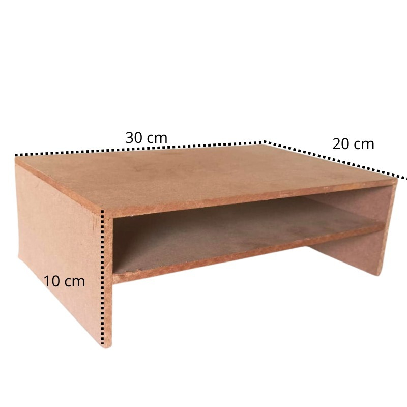 Suporte Monitor Base MDF Sem Gaveta Lançamento Cru Home Escritório oferta