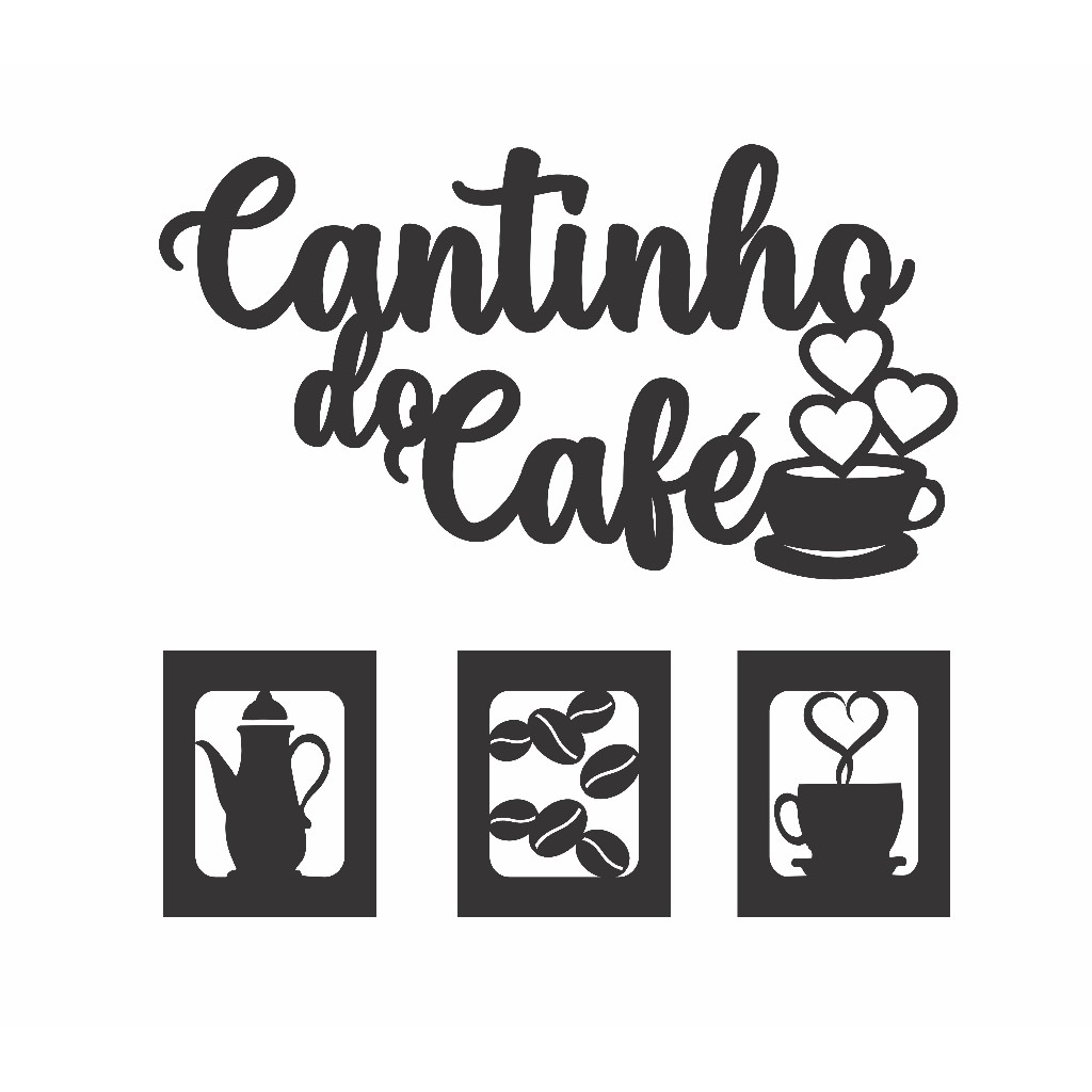 Placa Cantinho Do Café Alto Relevo Mdf Modelo Plus em Oferta na Shopee