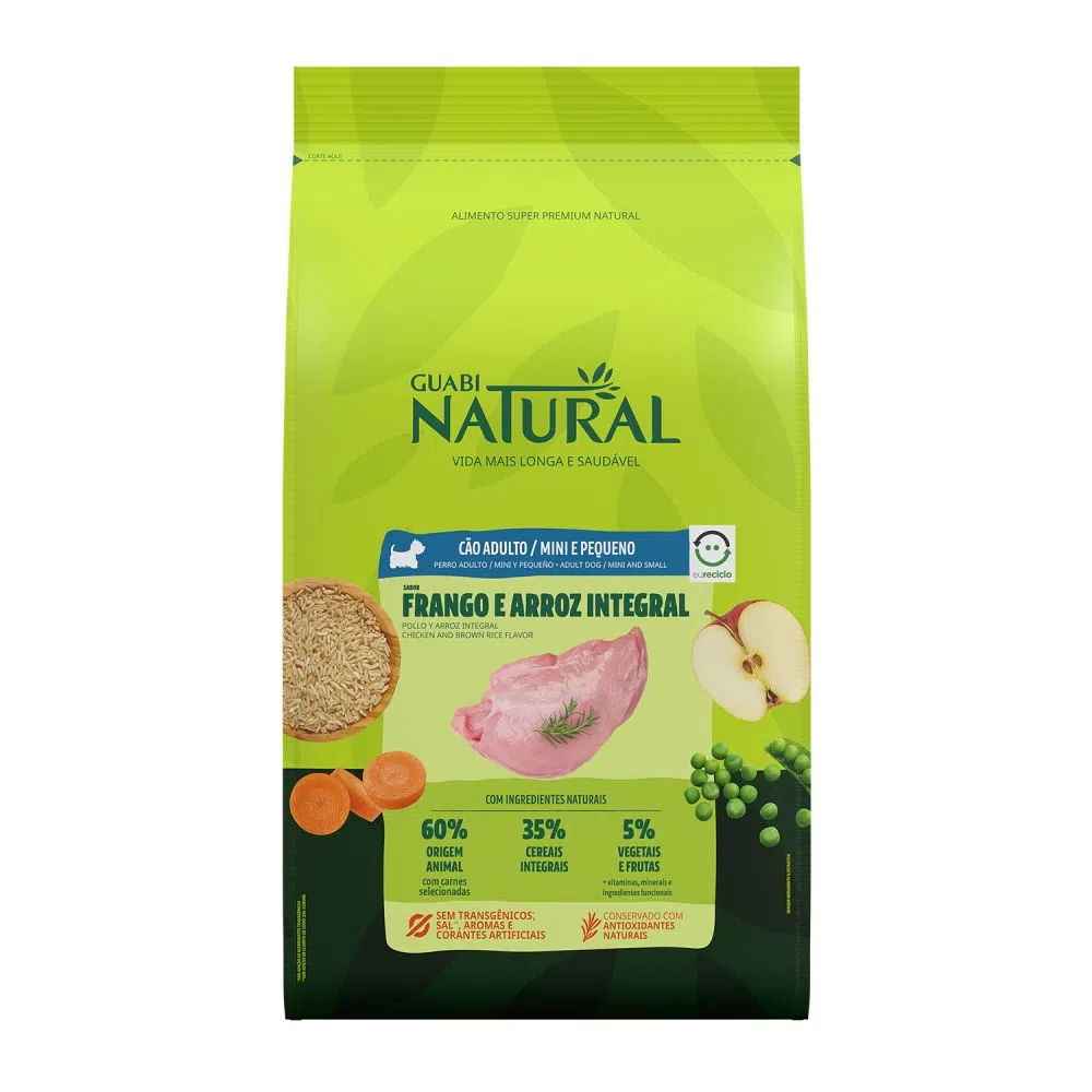 Ração Guabi Natural Cães Adultos Pequenos Frango 2,5kg