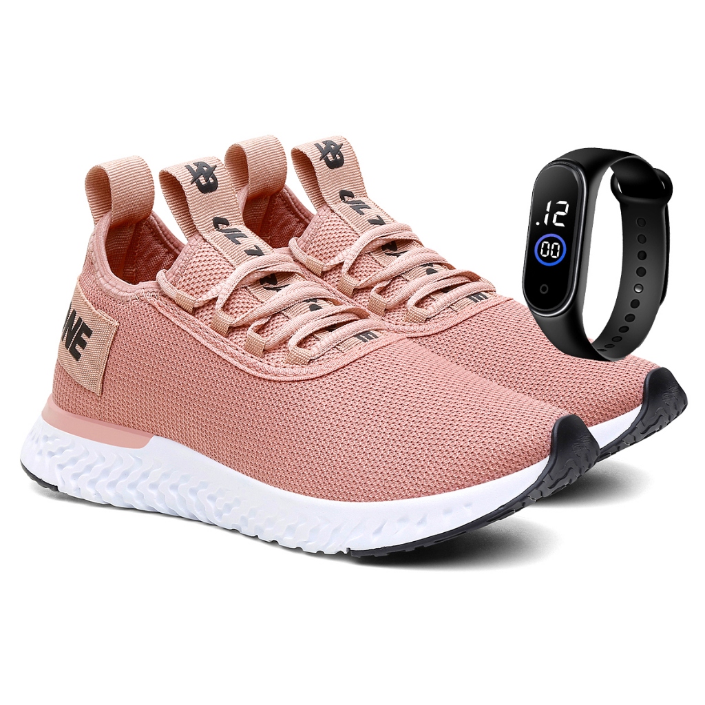 Kit Tenis Feminino Corrida Academia Blogueira + Relógio Promoção em Oferta na Shopee