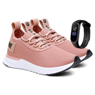 Kit Tenis Feminino Corrida Academia Blogueira + Relógio Promoção em Oferta na Shopee