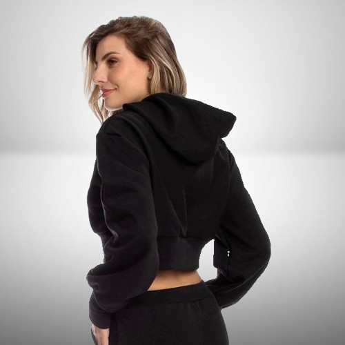Casaco de Frio Blusa Cropped Modelo Blogueirinha Moda Inverno 2026 PROMOÇAO TOP
