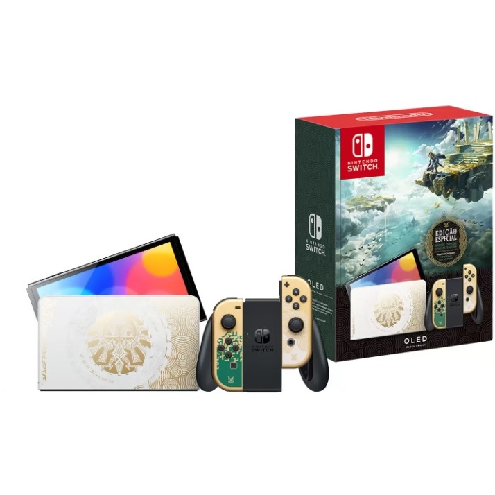 Nintendo Switch Oled 64GB Edição Especial The Legend of Zelda: Tears of the Kingdom com Controle Joy-Con