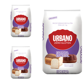 Kit 3 Farinha Especial Sem Glúten 1 Kg Urbano