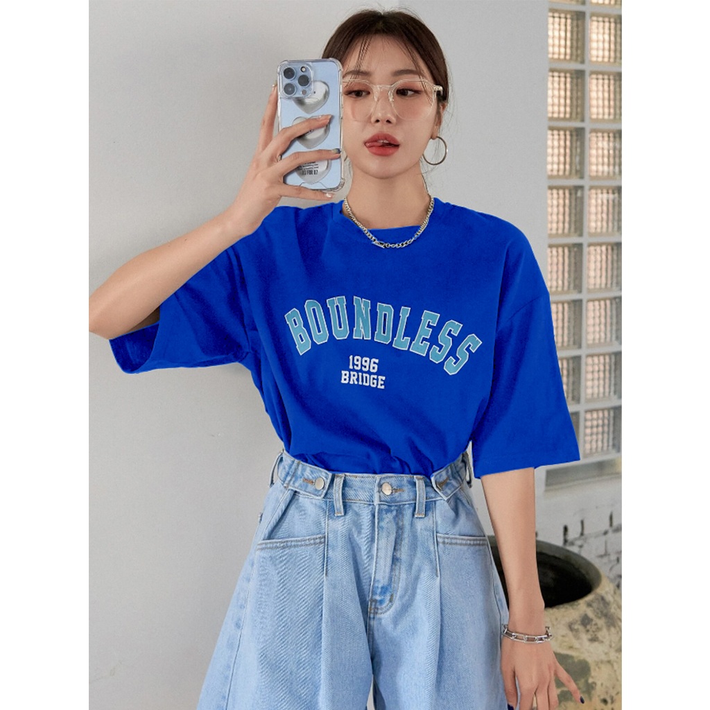 Camiseta T-Shirt Streetwear Feminina Aesthetic Mulher Tumblr Oversized Blusa Estilosa Tecido Confor