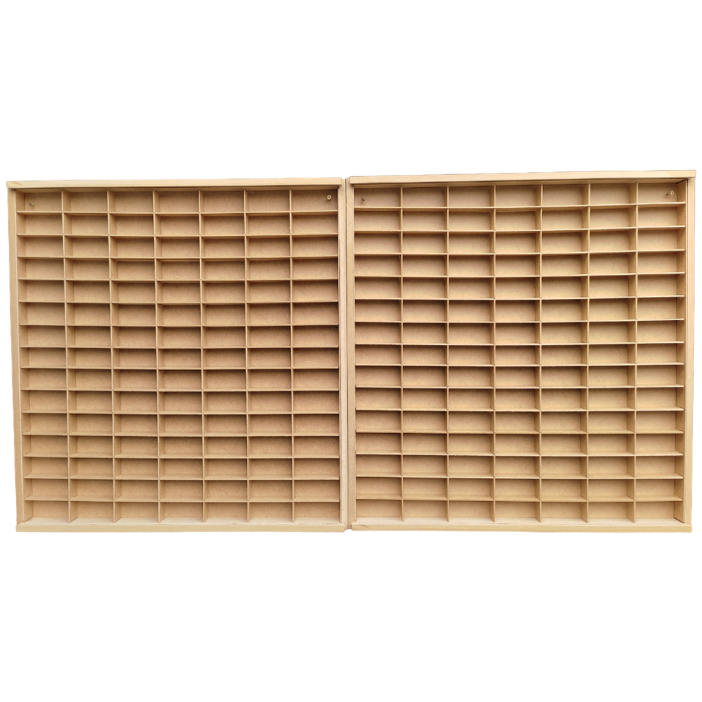 Expositor em MDF Para 210 Nichos Escala 1:64 e Com Tampa em Acrílico