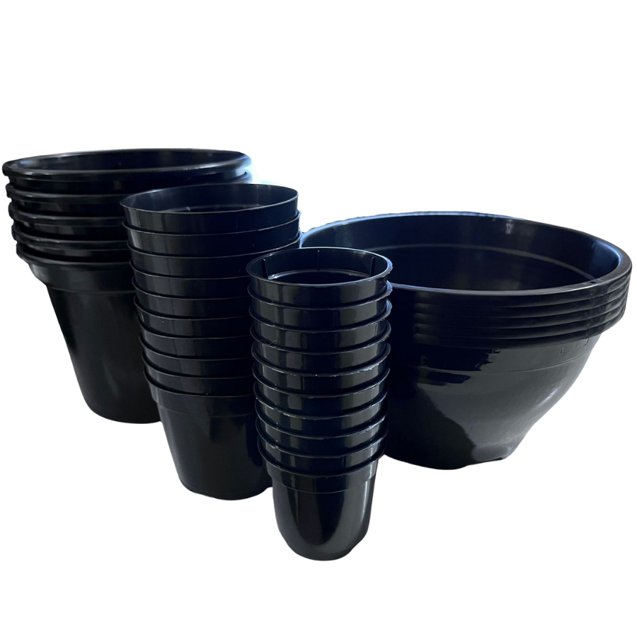 kit 30 vasos para plantas na cor Preta ( Cuia 18, pote 15, pote 09 e pote 06 ) kit 30 vasos para plantas na cor Preta ( Cuia 18, pote 15, pote 09 e pote 06 )