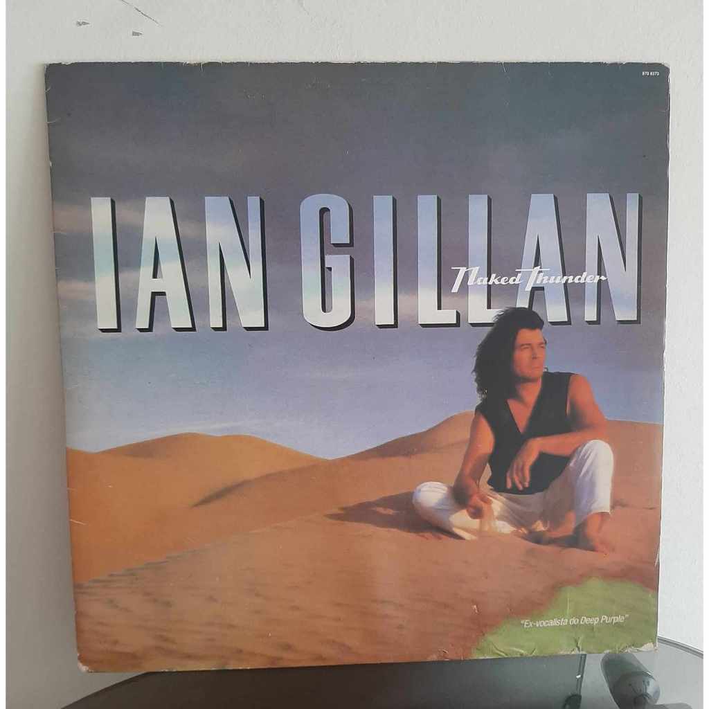 LP Ian Gillan - Naked Thunder - vinil solo do vocal do Deep Purple - com encarte