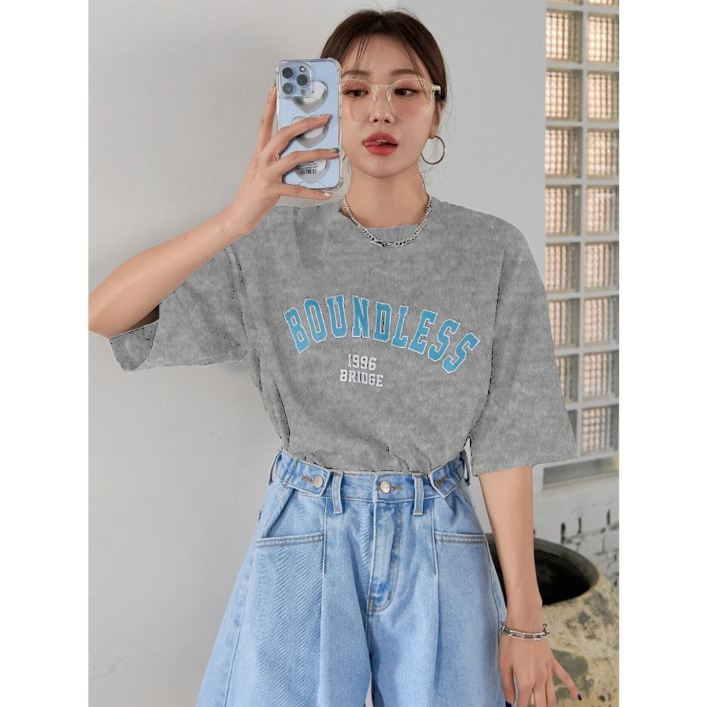 Camiseta Oversized Feminina Streetwear Tecido Confortavel Blusa Aesthetic Longline Old School Estil