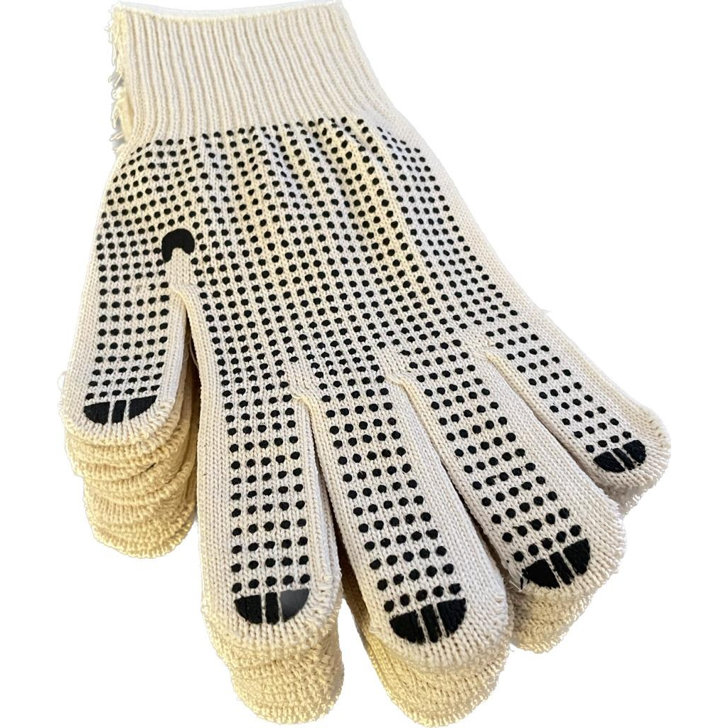 6 Pares De Luvas Bege Com Pig Preto