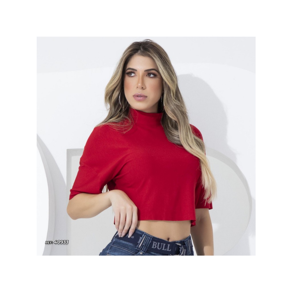 Cropped soltinho com gola alta pit bull 40933