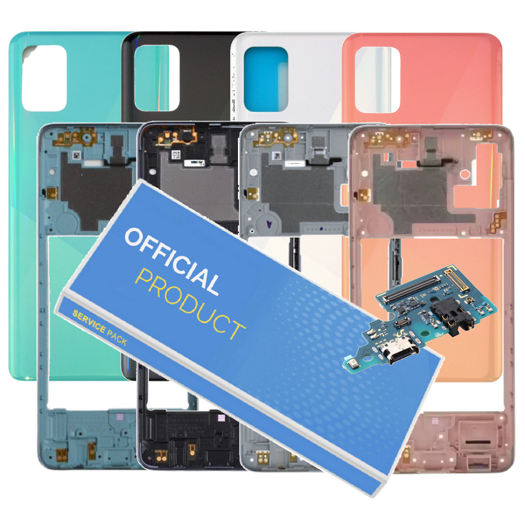 Carcaça Com Botões e Tampa Traseira Compatível Galaxy A51 + Placa Carga + Envio Hoje!
