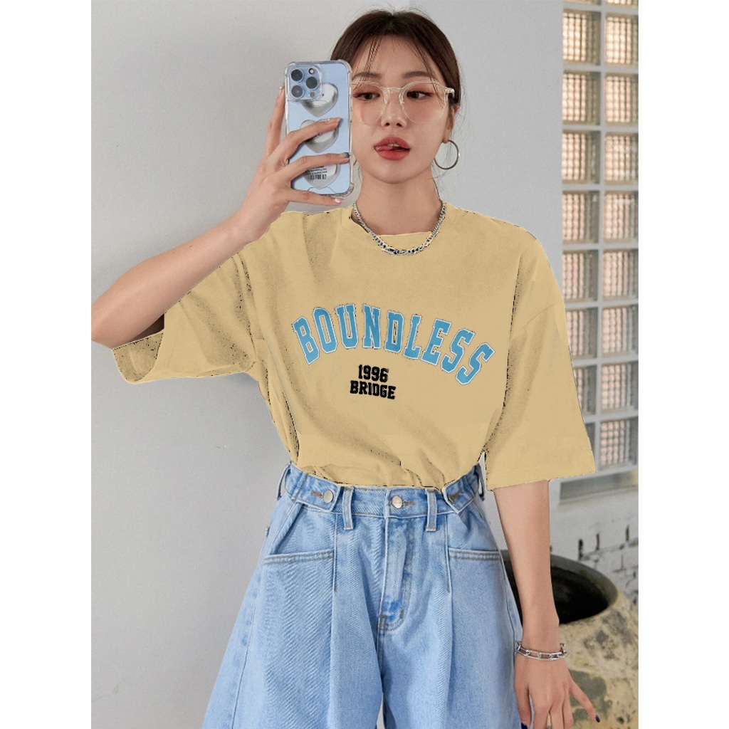 Camiseta T-Shirt Streetwear Feminina Aesthetic Mulher Tumblr Oversized Blusa Estilosa Tecido Confor