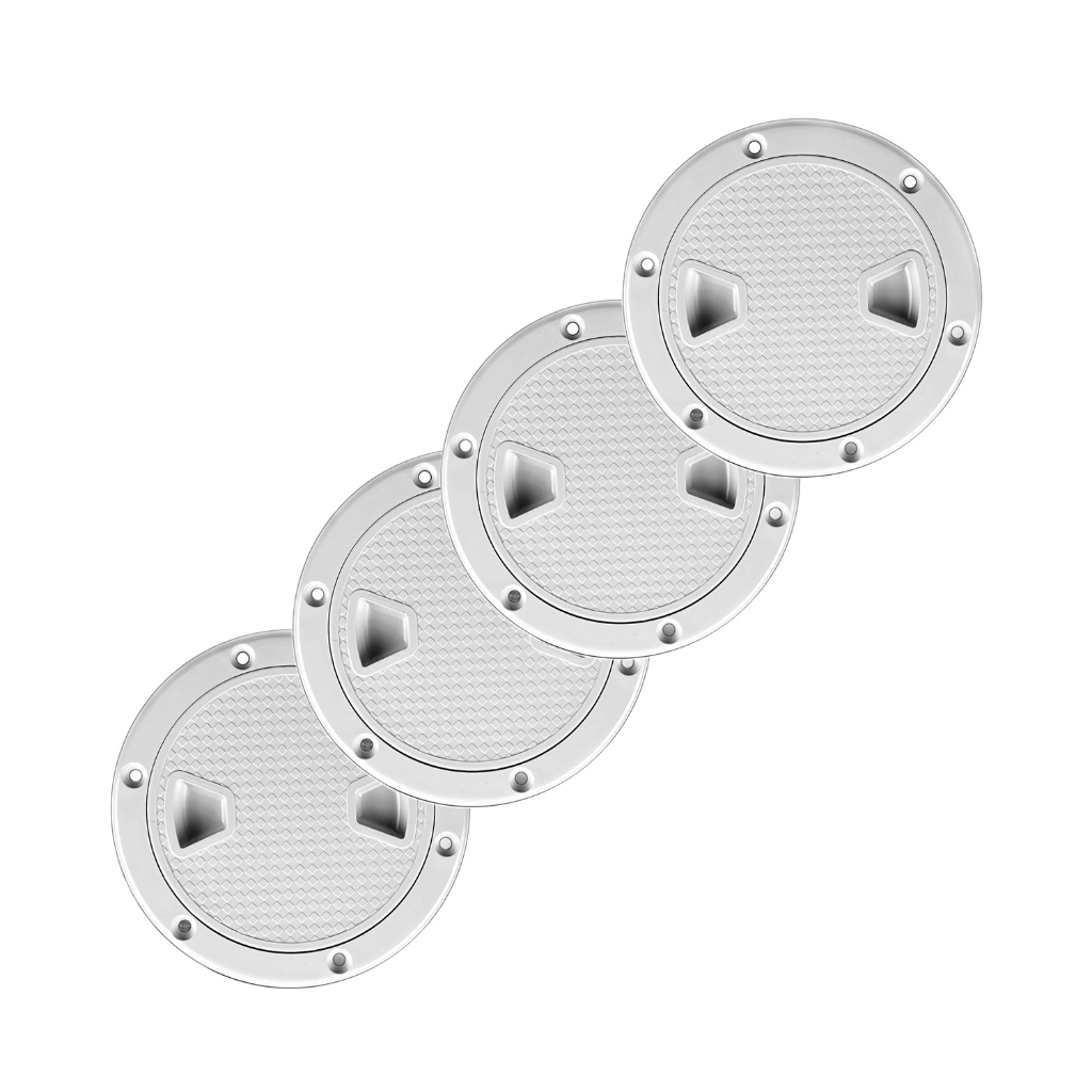 Tampa De Inspecao Nautica 4 Pol Barco Caiaque Branca 4 Unidades