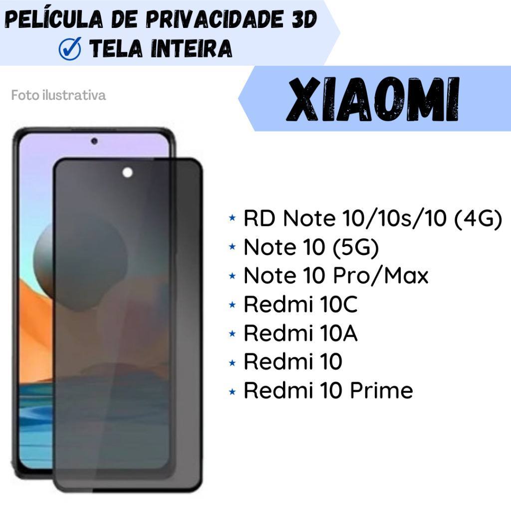 Kit 2 em 1 Película Vidro Temperado 3D + Capa Capinha Transparente Anti Shock Para XIAOMI REDMI